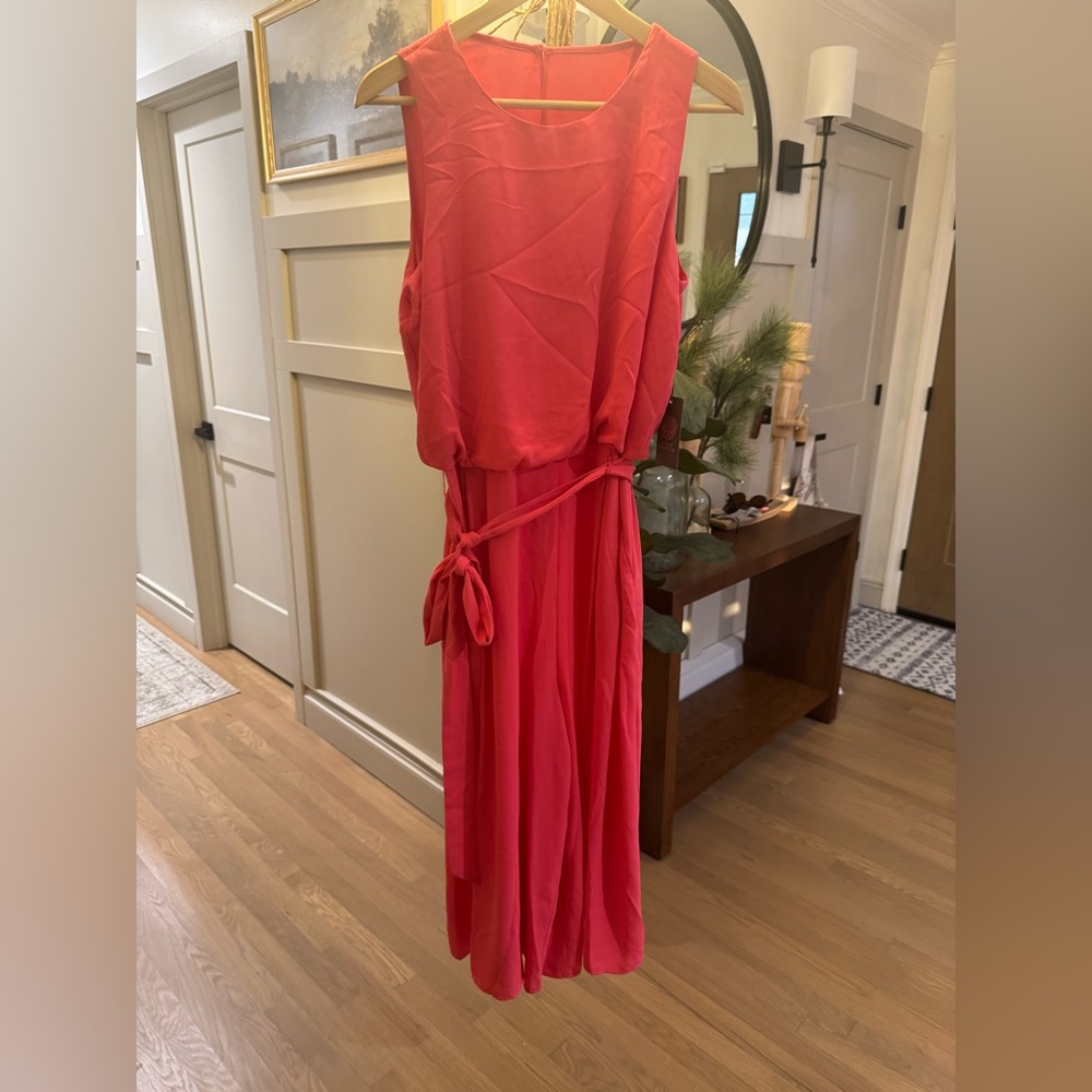 Vince Camuto Vibrant Pink Cropped Jumpsuit